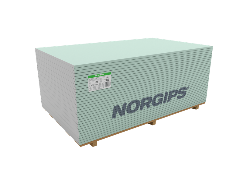 NORGIPS S GKBI 12,5 мм вид H2