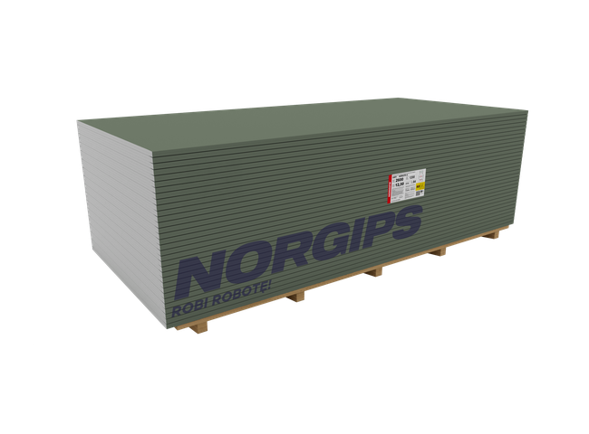NORGIPS S GKFI 12,5 мм вид DFH2