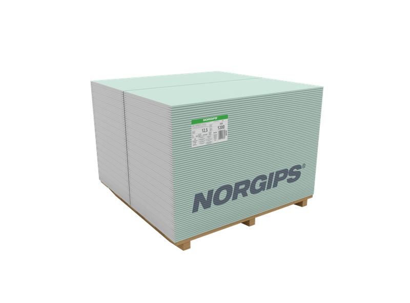 NORGIPS S GKBI 12,5 мм вид H2
