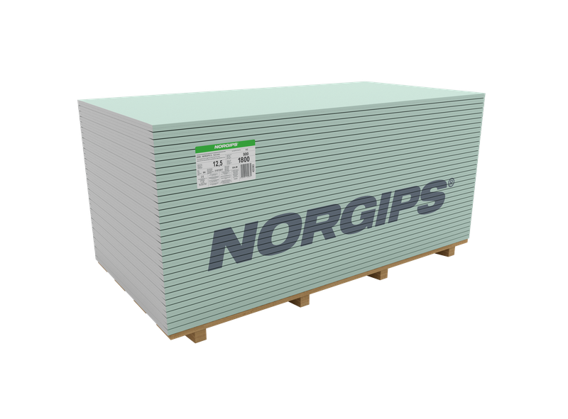 NORGIPS S GKBI 12,5 мм вид H2